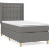 Box spring postel s matrací 100 x 200 cm textil [3132291] (Barva Černá)