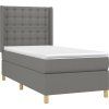 Box spring postel s matrací 100 x 200 cm textil [3132291] (Barva Černá)
