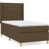 Box spring postel s matrací 100 x 200 cm textil [3132291] (Barva Černá)