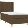 Box spring postel s matrací 100 x 200 cm textil [3132291] (Barva Černá)