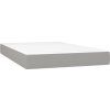 Box spring postel s matrací a LED 120 x 200 cm textil [3132981] (Barva Světle šedá)