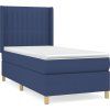Box spring postel s matrací 90x200 cm textil [3132122] (Barva Tmavě šedá)