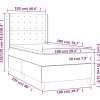 Box spring postel matrace a LED 100x200cm umělá kůže [3139367] (Barva Černá)