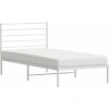 Kovový rám postele s čelem 75 x 190 cm [352358] (Barva Bílá)