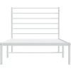 Kovový rám postele s čelem 75 x 190 cm [352358] (Barva Bílá)
