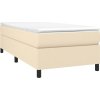 Box spring postel s matrací 90x200 cm textil [3144396] (Barva Krémová)