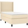 Box spring postel s matrací a LED 80 x 200 cm textil [3138431] (Barva Černá)