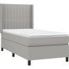 Box spring postel s matrací a LED 80 x 200 cm textil [3138431] (Barva Černá)