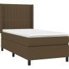Box spring postel s matrací a LED 80 x 200 cm textil [3138431] (Barva Černá)