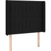 Box spring postel s matrací a LED 80 x 200 cm textil [3138431] (Barva Černá)