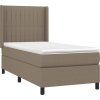 Box spring postel s matrací a LED 80 x 200 cm textil [3138431] (Barva Černá)