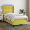Box spring postel s matrací a LED 80 x 200 cm textil [3138431] (Barva Černá)
