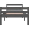 Rám postele masivní dřevo 100 x 200 cm [814811] (Barva Šedá)