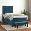Box spring postel s matrací 80 x 200 cm samet [3137930] (Barva Tmavě šedá)