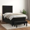 Box spring postel s matrací 80 x 200 cm samet [3137930] (Barva Tmavě šedá)
