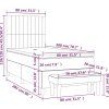 Box spring postel s matrací 80 x 200 cm samet [3137930] (Barva Tmavě šedá)