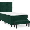 Box spring postel s matrací 80 x 200 cm samet [3137930] (Barva Tmavě šedá)