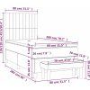 Box spring postel s matrací 80 x 200 cm samet [3137930] (Barva Tmavě šedá)