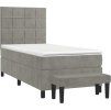 Box spring postel s matrací 90x190 cm samet [3137816] (Barva Tmavě šedá)