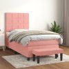 Box spring postel s matrací 90x190 cm samet [3137816] (Barva Tmavě šedá)