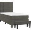 Box spring postel s matrací 90x190 cm samet [3137816] (Barva Tmavě šedá)