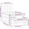 Box spring postel s matrací 90x190 cm samet [3137816] (Barva Tmavě šedá)