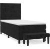 Box spring postel s matrací 90x190 cm samet [3137816] (Barva Tmavě šedá)