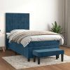 Box spring postel s matrací 90x190 cm samet [3137816] (Barva Tmavě šedá)