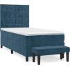 Box spring postel s matrací 90x190 cm samet [3137816] (Barva Tmavě šedá)