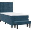 Box spring postel s matrací 90x190 cm samet [3137816] (Barva Tmavě šedá)