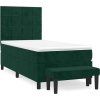 Box spring postel s matrací 90x190 cm samet [3137816] (Barva Tmavě šedá)