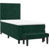 Box spring postel s matrací 90x190 cm samet [3137816] (Barva Tmavě šedá)