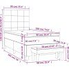 Box spring postel s matrací 90x190 cm samet [3137816] (Barva Tmavě šedá)