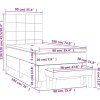 Box spring postel s matrací 90x190 cm samet [3137816] (Barva Tmavě šedá)