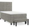 Box spring postel s matrací 90x190 cm samet [3137816] (Barva Tmavě šedá)