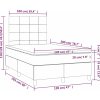 Box spring postel s matrací 120 x 200 cm samet [3143014] (Barva Tmavě šedá)