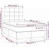 Box spring postel s matrací 120 x 200 cm samet [3143014] (Barva Tmavě šedá)