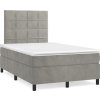 Box spring postel s matrací 120 x 200 cm samet [3143014] (Barva Tmavě šedá)