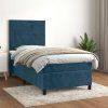 Box spring postel s matrací 80 x 200 cm samet [3143052] (Barva Tmavě zelená)