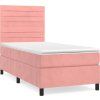 Box spring postel s matrací 80 x 200 cm samet [3143052] (Barva Tmavě zelená)