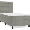 Box spring postel s matrací 80 x 200 cm samet [3143052] (Barva Tmavě zelená)