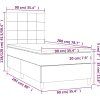 Box spring postel s matrací 90x200 cm samet [3143002] (Barva Tmavě šedá)
