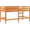 Dětská patrová postel se žebříkem 90 x 190 cm borové dřevo [835903] (Barva Černá)