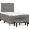 Box spring postel s matrací 120x200 cm textil [3136422] (Barva Tmavě šedá)