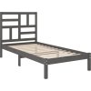 Rám postele masivní dřevo 100 x 200 cm [3105942] (Barva Šedá)