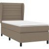Box spring postel s matrací 90x200 cm textil [3128018] (Barva Krémová)