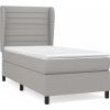 Box spring postel s matrací 90x200 cm textil [3128018] (Barva Krémová)