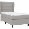 Box spring postel s matrací 90x200 cm textil [3128018] (Barva Krémová)