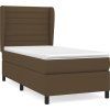 Box spring postel s matrací 90x200 cm textil [3128018] (Barva Krémová)
