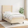 Box spring postel s matrací 90x200 cm textil [3128018] (Barva Krémová)